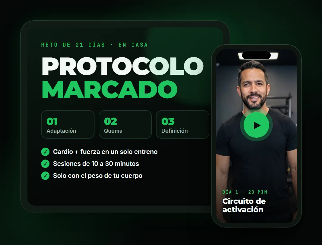 Protocolo Marcado: planilla y entrenos del reto de 21 días